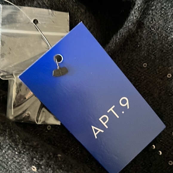 Apt. 9 kohls holiday Knit Sweater Removable Cowl Neck Scarf Large - Picture 6 of 8